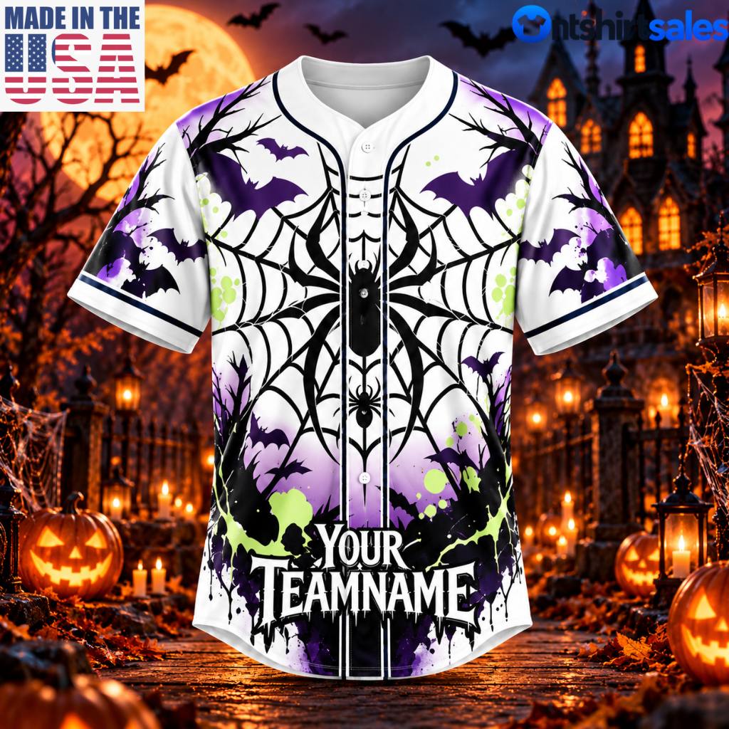 Customize Halloween Style Customize Any Name and Number Jersey Baseball 4 Customize Halloween Style Sublimation Customize Any Name and Number Jersey Baseball 1