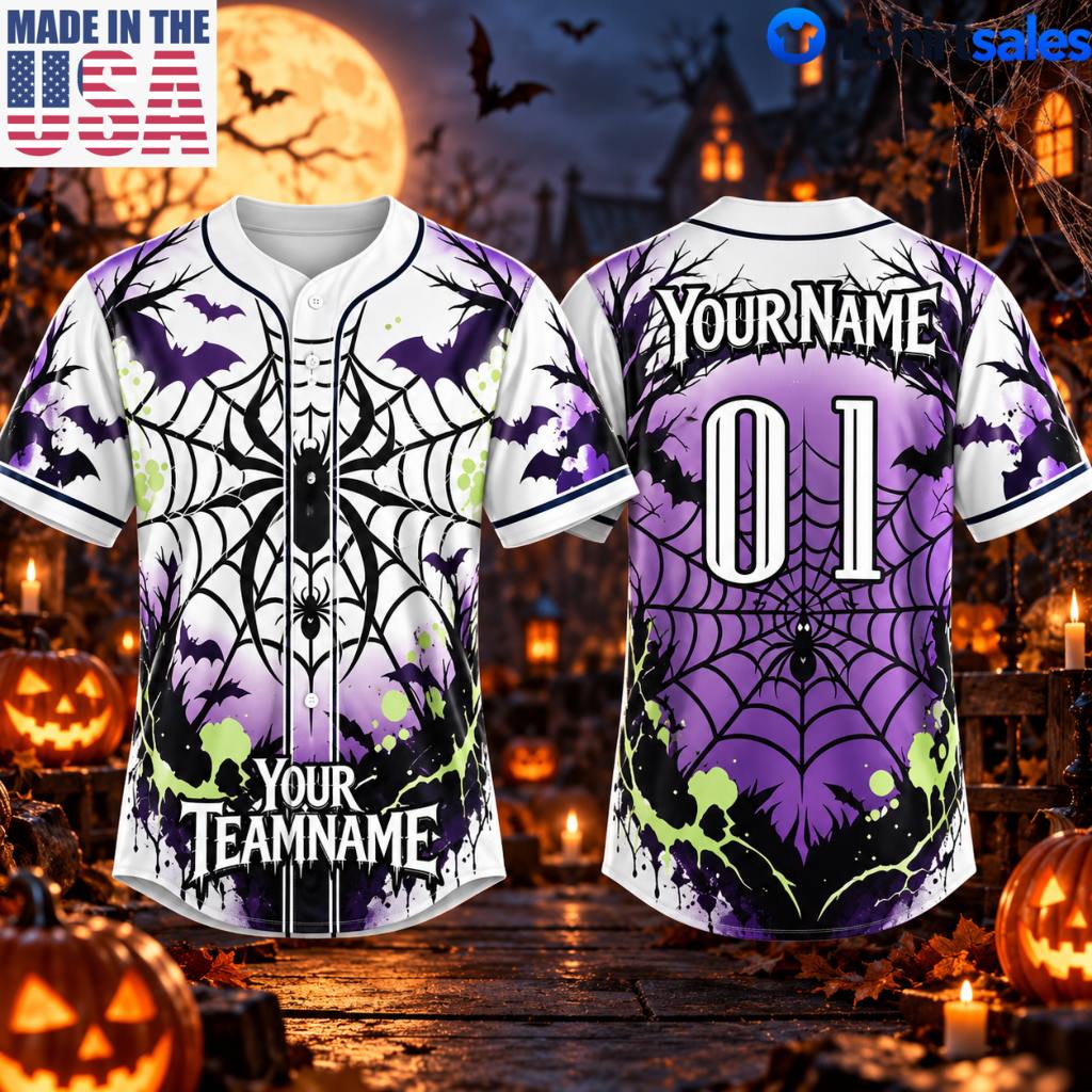 Customize Halloween Style Customize Any Name and Number Jersey Baseball 3 Customize Halloween Style Sublimation Customize Any Name and Number Jersey Baseball