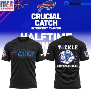 Buffalo Bills Crucial Catch Intercept Cancer Tackle T-Shirt