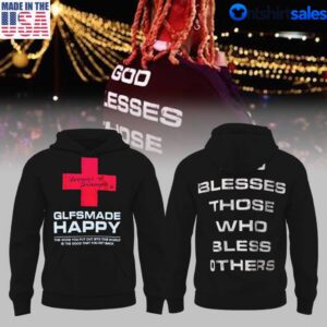 Cross Typography God Blesses Those Who Bless Others Hoodie