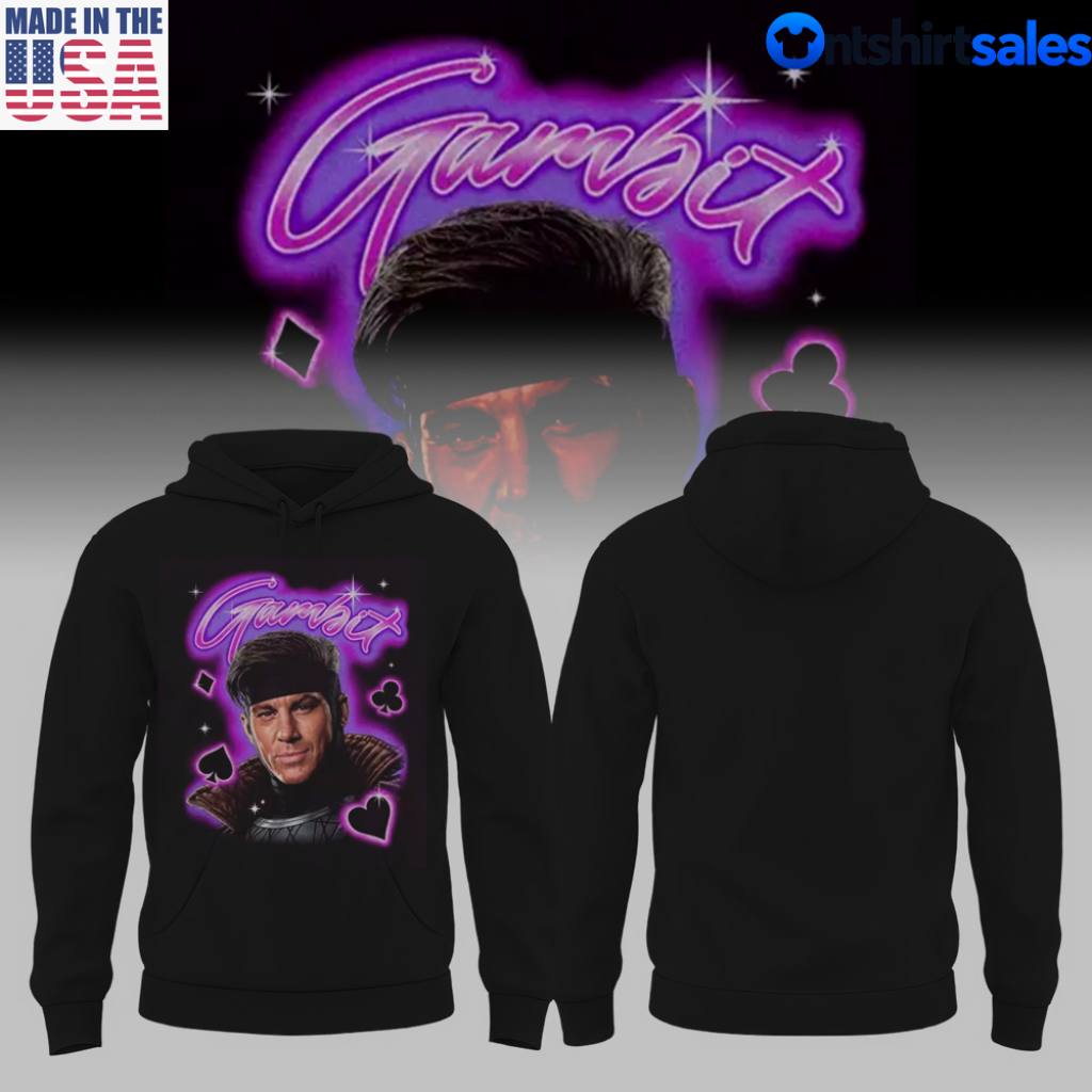 Gambit Marvel Superhero Retro Neon Cards Hoodie 4 Gambit Marvel Superhero Retro Neon Cards Hoodie