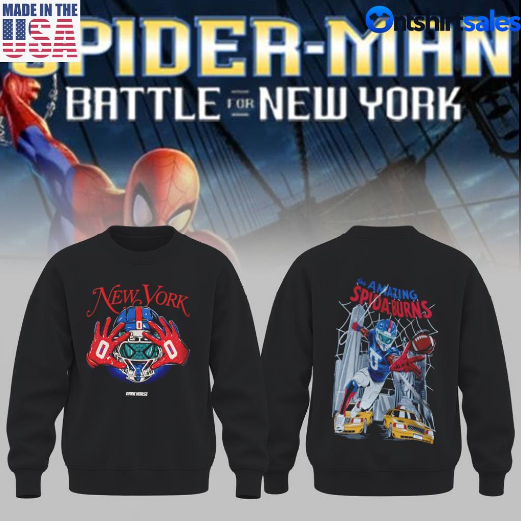 New York Dark Horse Football Helmet & Spider Man Gloves Hoodie New York Dark Horse Football Helmet & Spider Man Gloves Hoodie