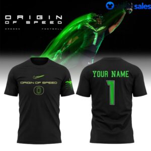 Oregon Ducks Origin Of Speed Football T-Shirt